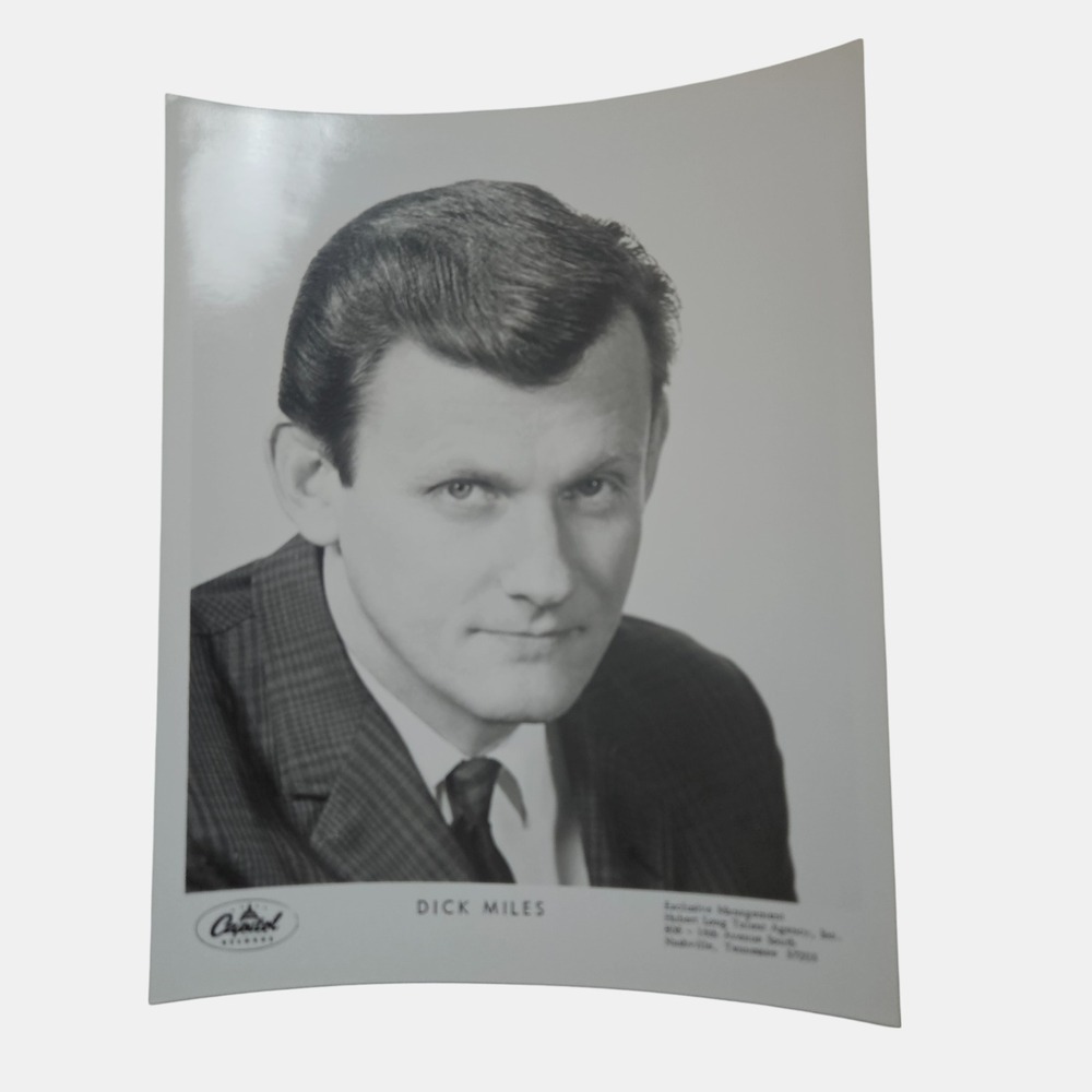 Vintage 60s 70s Dick Miles Country Music Singer & Songwriter Capitol Press Photo